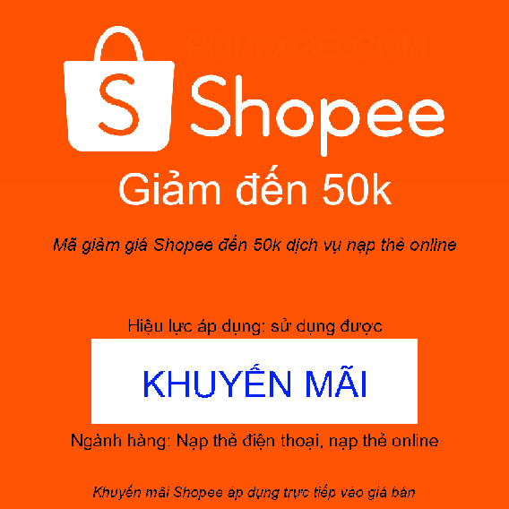 Mã giảm giá Shopee đến 50k dịch vụ nạp thẻ online