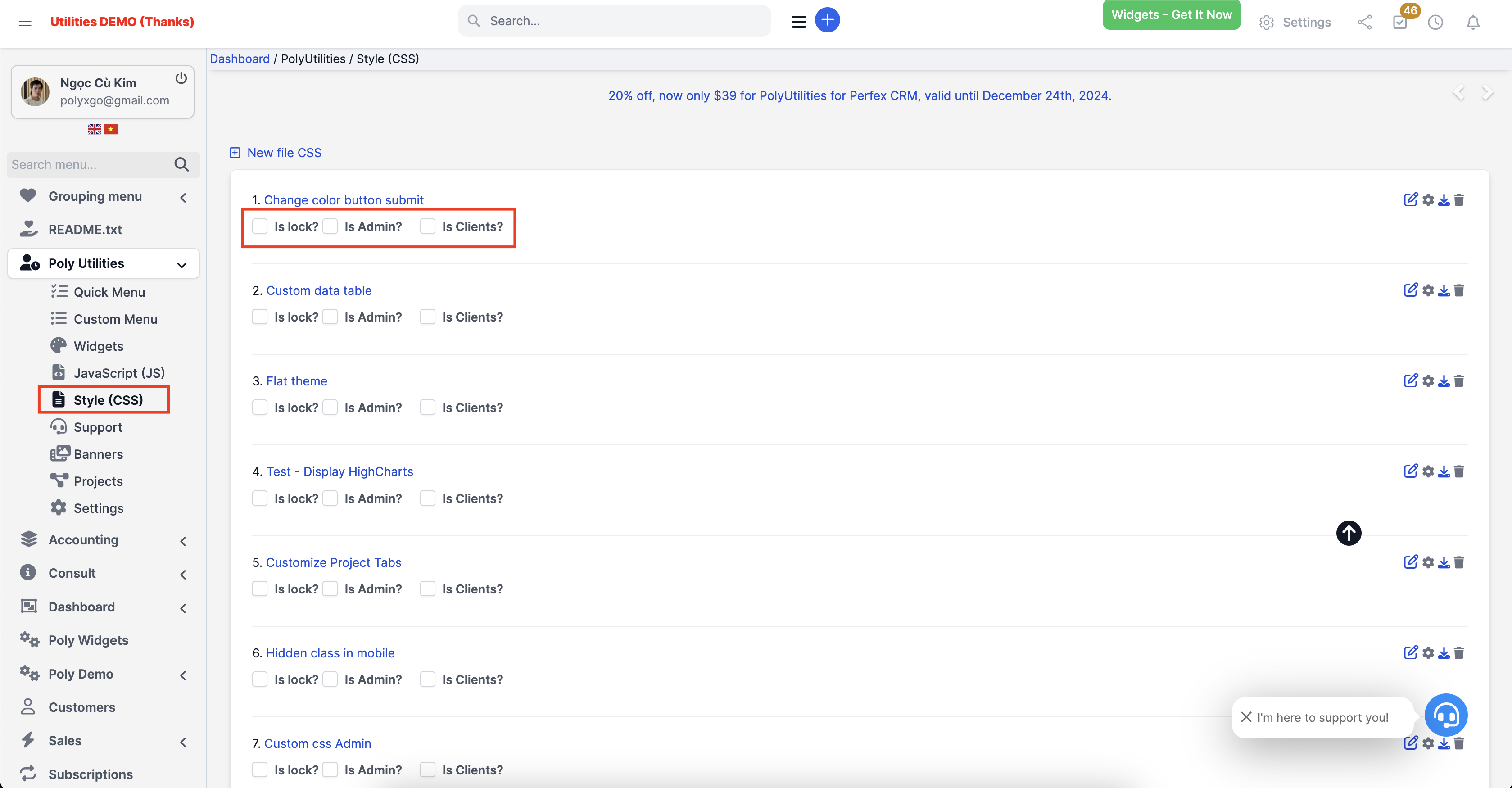 PolyUtilities for Perfex CRM - Ultimate UI/UX & Customization Toolkit