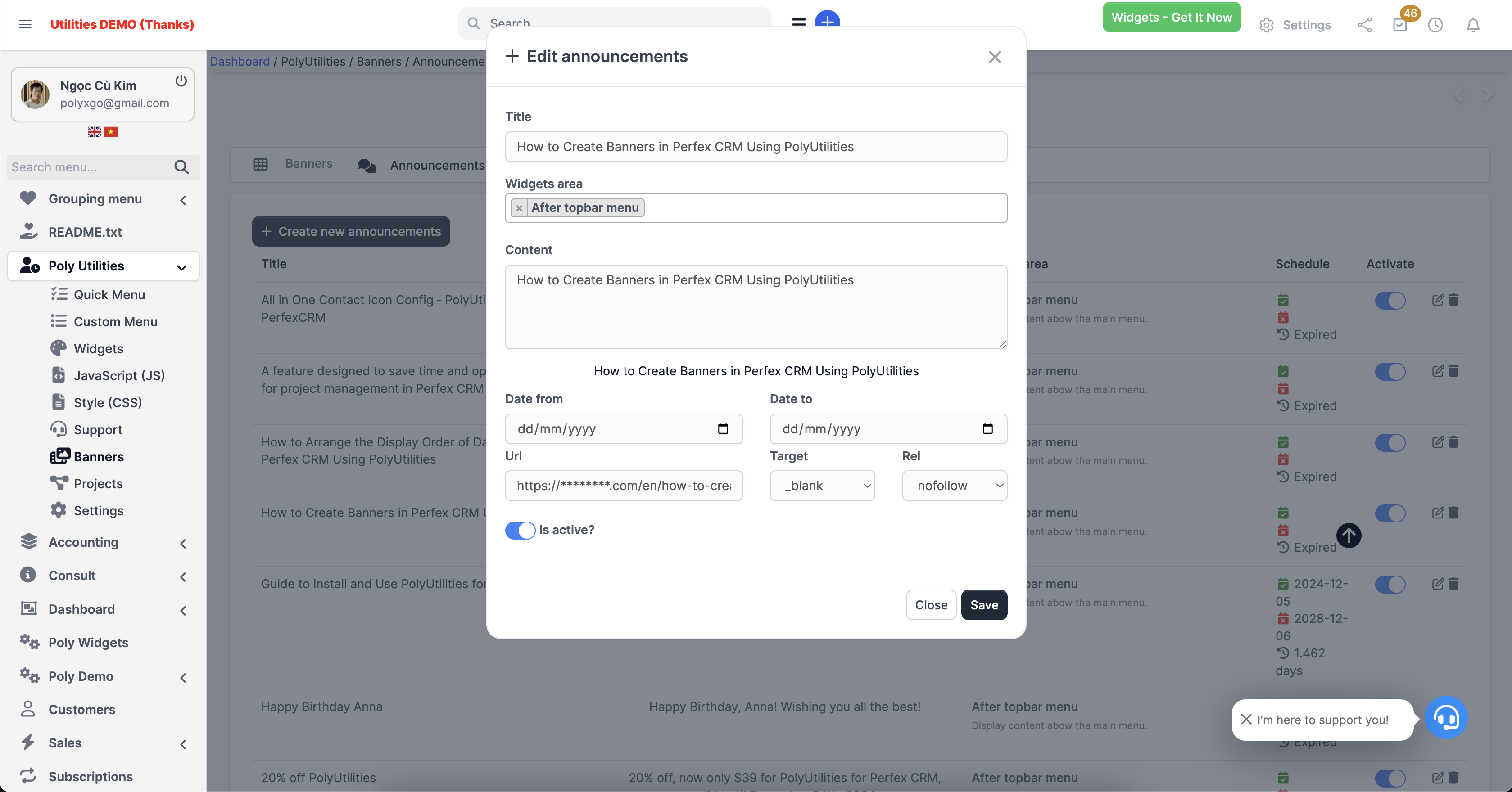PolyUtilities for Perfex CRM - Ultimate UI/UX & Customization Toolkit