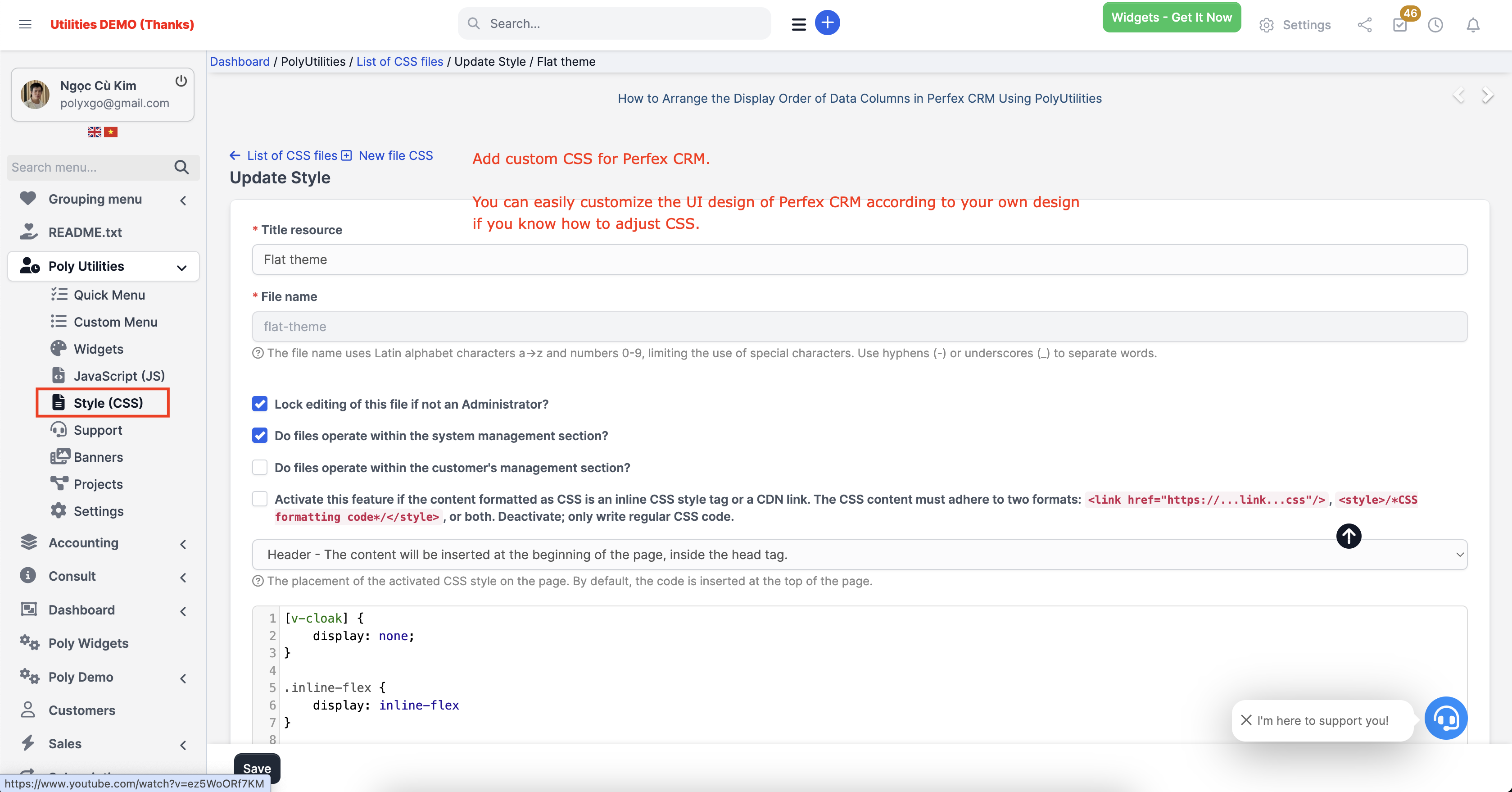 PolyUtilities for Perfex CRM - Ultimate UI/UX & Customization Toolkit