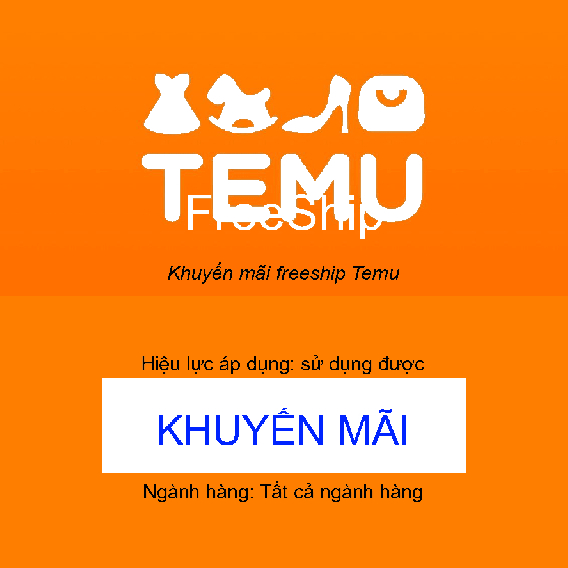 Khuyến mãi freeship Temu